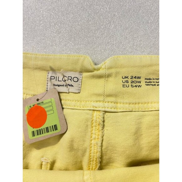 Anthropologie The Kit Regenerative Cotton Shorts by Pilcro Yellow 20W NWT - Picture 7 of 7